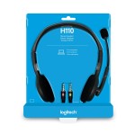 Logitech H110 Wired headset, Stereo Headphones