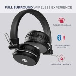MuveAcoustics Impulse2PRO MA-1600SB Wireless On-Ear Headphones with Mic and Integrated Controls (Steel Black)