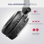 MuveAcoustics Impulse2PRO MA-1600SB Wireless On-Ear Headphones with Mic and Integrated Controls (Steel Black)
