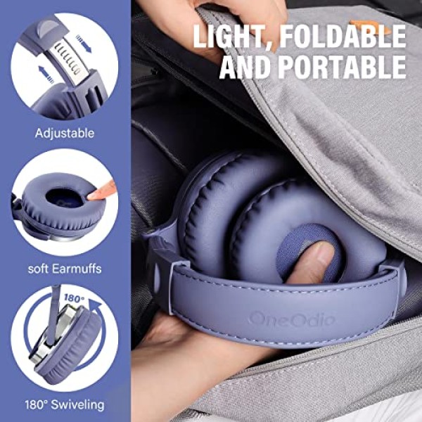 OneOdio Pro-10 Over Ear Headphone, Wired DJ Bass Headsets with 50mm Driver, Foldable Lightweight Headphones with Shareport and Mic