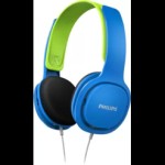 Philips Audios SHK2000BL Kids Headphone, Ergonomic,Adjustable, with (Blue/Green)