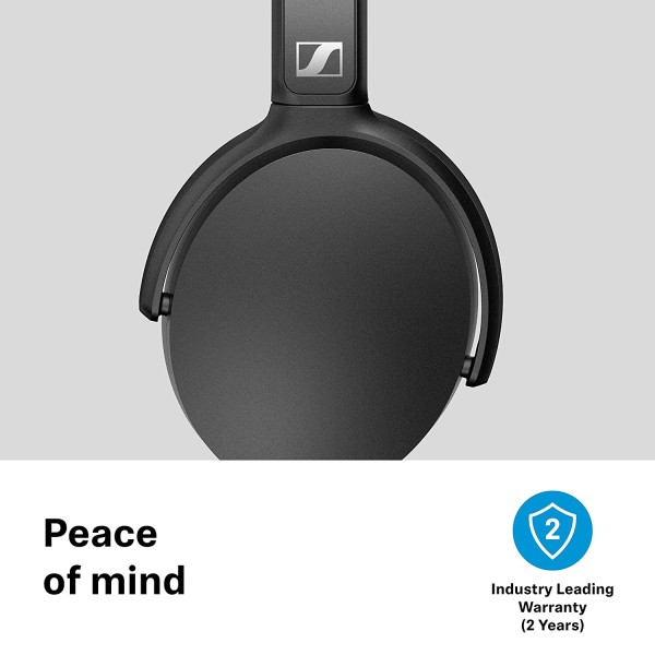 Sennheiser HD 350BT Wireless Bluetooth Over The Ear Headphone with Mic White