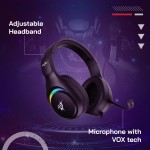 Redgear Cosmo Spectre Wired Over Ear Headphones with Mic (Black)