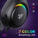 Redgear Cosmo Spectre Wired Over Ear Headphones with Mic (Black)