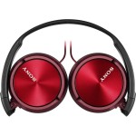 Sony mdrzx310ap over-head headphones with mic red