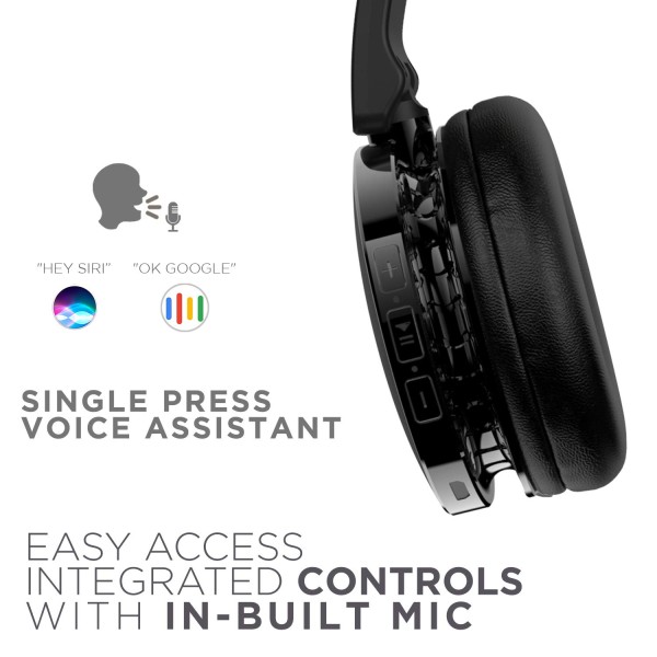 boAt Rockerz 370 Wireless Headphone with Bluetooth 5.0, Immersive Audio Black
