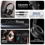 Boult Audio Bass Buds Q2 Lightweight Stereo Wired Over Ear Headphones Set with Mic with Deep Bass, Comfortable Ear Cushions, & Long Cord (Black)