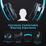 Maono AU-D422L Over-Ear Bluetooth Wireless Headphones with Built in Mic (Blue and Black)