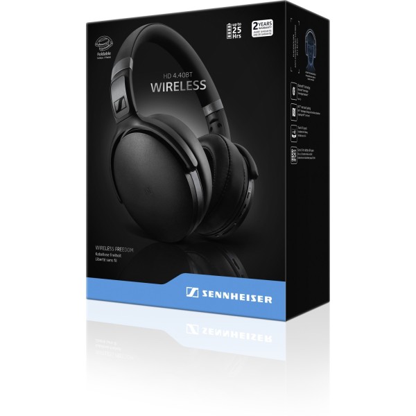 Sennheiser HD 400-BT On-Ear Bluetooth Headphones (Black)
