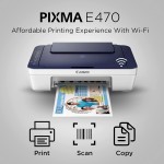 Canon PIXMA E477 All in One (Print, Scan, Copy) WiFi Ink Efficient Colour Printer refurbishedshed (without cartridge)
