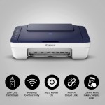 Canon PIXMA E477 All in One (Print, Scan, Copy) WiFi Ink Efficient Colour Printer refurbishedshed (without cartridge)