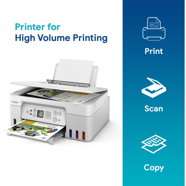 Canon PIXMA MegaTank G3770 Red All-in-one WiFi Inktank Colour Printer with 1 Year Additional Warranty on Product Registration