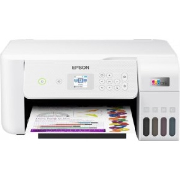 Epson Ecotank L3266 A4 Wi-Fi, Colour All-in-One Ink Tank Printer-C11CJ66512, White
