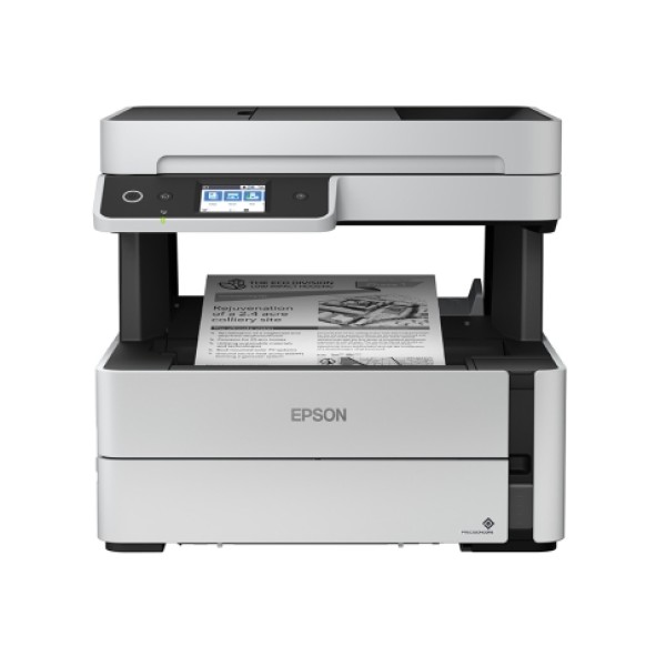 Epson Monochrome M3140 All-in-One Duplex InkTank Printer Print,Copy,Scan FAX,ADF, Black, Medium