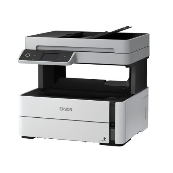 Epson Monochrome M3140 All-in-One Duplex InkTank Printer Print,Copy,Scan FAX,ADF, Black, Medium