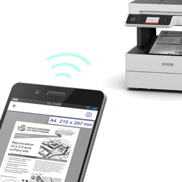 Epson Monochrome M3140 All-in-One Duplex InkTank Printer Print,Copy,Scan FAX,ADF, Black, Medium