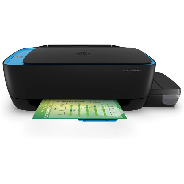 HP INK TANK WIRELESS 419 Multi-function WiFi Color Printer with Voice Activated Printing Google Assistant and Alexa Printer (Pre Ink Loaded)