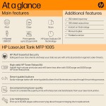 HP LaserJet Tank MFP 1005w, Wireless, Print, Copy, Scan, Hi-Speed USB 2.0, Bluetooth LE, Up to 22 ppm, 150-sheet Input Tray, 100-sheet Output Tray, 1-Year Warranty, Black and White, 381U4A