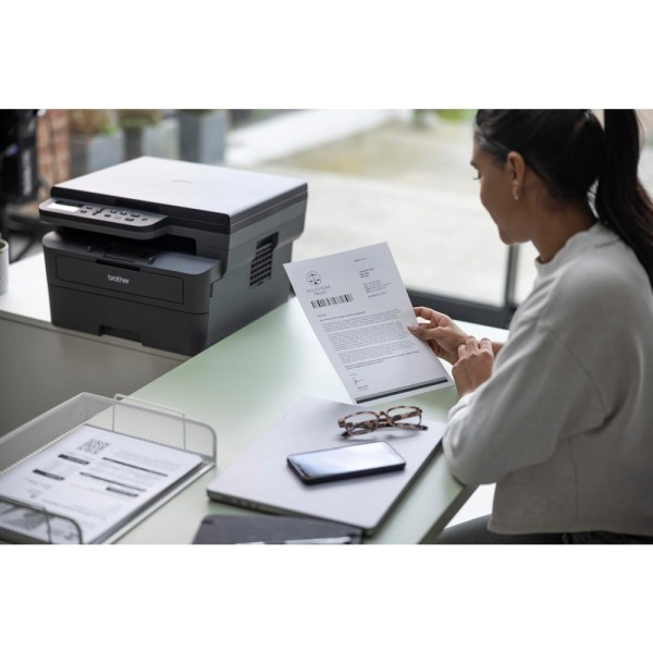 Brother DCP-L2605DW 2 in 1 (ID) Copy Button Auto Duplex Laser Printer, 30 PPM, Print Scan Copy, LCD Display, 256 MB Memory, (WiFi WiFi Direct LAN USB), 250 Sheet Paper Tray, Free Installation