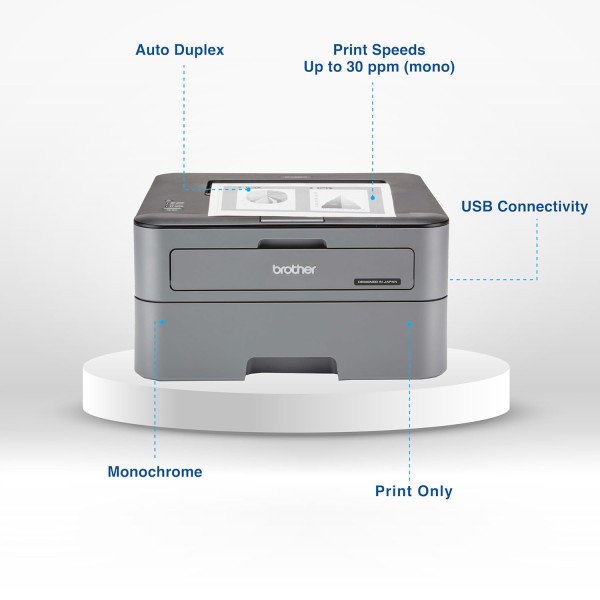 Brother HL-L2321D Single-Function Monochrome Laser Printer with Auto Duplex Printing