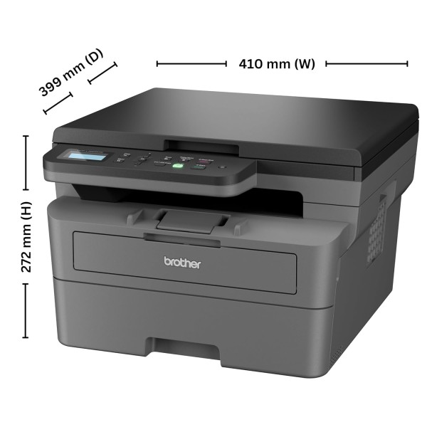 Brother DCP-L2605DW 2 in 1 (ID) Copy Button Auto Duplex Laser Printer, 30 PPM, Print Scan Copy, LCD Display, 256 MB Memory, (WiFi WiFi Direct LAN USB), 250 Sheet Paper Tray, Free Installation