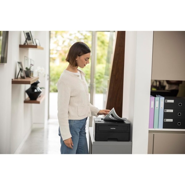Brother HL-L2460DW (New Launch) Auto Duplex Laser Printer, 34 PPM Print Speed, LCD Display, 128 MB Memory, (WiFi WiFi Direct LAN USB), 250 Sheet Paper Tray, 3000 Pages Inbox Toner, Free Installation