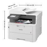 Brother MFC-L3760CDW (New Launch) Auto Duplex Color Laser Printer, 3.5” Touch Screen Display, (Print Scan Copy Fax), 512 MB Memory, ADF, WiFi Dual Band WiFi Direct LAN USB, 26 PPM, Free Installation