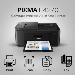 Canon E4570 All-in-One Wi-Fi Ink Efficient Colour Printer with FAX/ADF/Duplex Printing (Black)