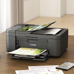 Canon E4570 All-in-One Wi-Fi Ink Efficient Colour Printer with FAX/ADF/Duplex Printing (Black)