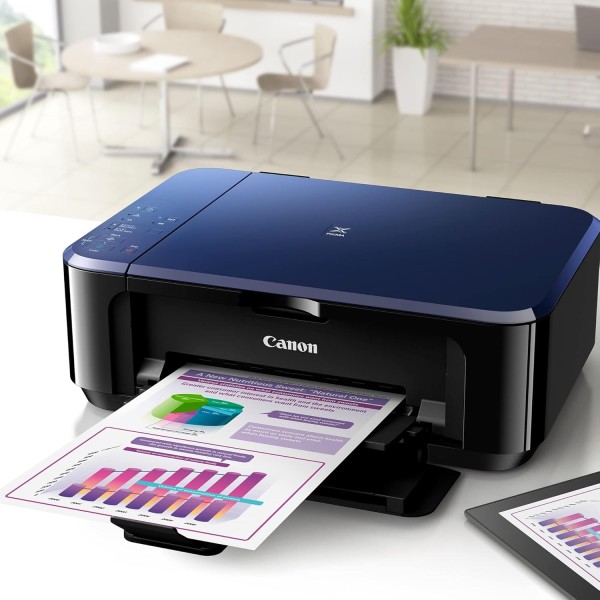 Canon PIXMA E560 All in One (Print, Scan, Copy) WiFi Ink Efficient Colour Printer with Auto Duplex Printing for Home