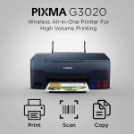 Canon PIXMA G3020 NV All-in-One Wi-Fi Ink Tank Colour Printer (Navy Blue)