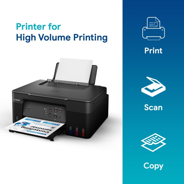 Canon PIXMA MegaTank G2730 All-in-One (Print, Scan, Copy) Inktank Colour Printer with 2 Years Standard Warranty