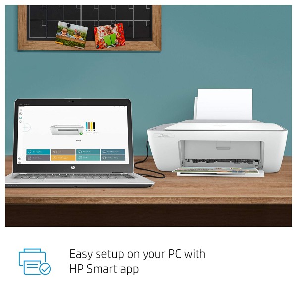 HP DeskJet 2332 All-in-One Printer, Print, Copy, Scan, Hi-Speed USB 2.0, Up to 7.5/5.5 ppm (Black/Color), 60-Sheet Input Tray, 25-Sheet Output Tray, 1000-page Duty Cycle, Color, 7WN44D