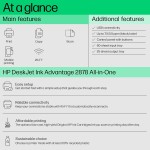 HP Ink Advantage 2878 WiFi Colour Printer - Print/Scan/Copy Ideal for Home