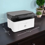 HP Laser MFP 136a, Print, Copy, Scan, 40-Sheet ADF, Ethernet, Hi-Speed USB 2.0, Up to 21 ppm, 150-sheet Input Tray, 100-sheet Output Tray, 10,000-page Duty Cycle, Black and White, 4ZB85A