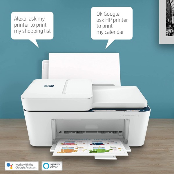 HP DeskJet Plus 4123 All-in-One Wifi Colour Printer, Scanner, and Copier for Home, B&W Prints and Color prints with Easy Set-up