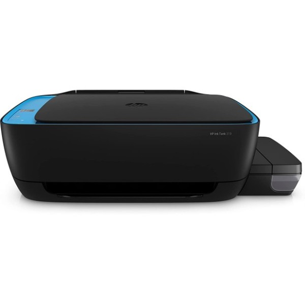 HP Ink Tank 319 Colour Printer, Scanner and Copier for Home/Office, High Capacity Tank Borderless Printing (Pre Ink Loaded)