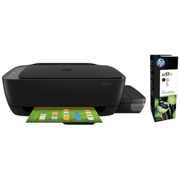 HP Ink Tank 310 Colour Printer, Scanner and Copier for Home/Office, High Capacity Tank (Pre Ink Loaded)
