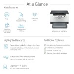 HP LaserJet M208dw Printer, Wireless, Single Function, Print, Hi-Speed USB 2.0, Ethernet, Bluetooth LE, Up to 30 ppm, 150-sheet Input Tray, 100-sheet Output Tray, Black and White, 6GW64A